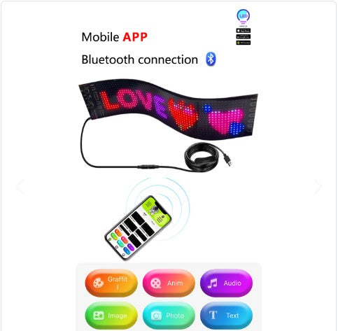 GlowMotion LED - PANTALLA FLEXIBLE LED PARA AUTO